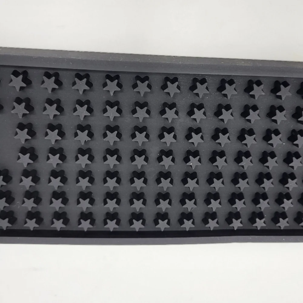 Heineken Light‎ Beer Bar Mat Rail Black Stars Man Cave 24
